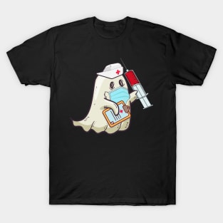 Ghost Nurse Halloween Costume T-Shirt